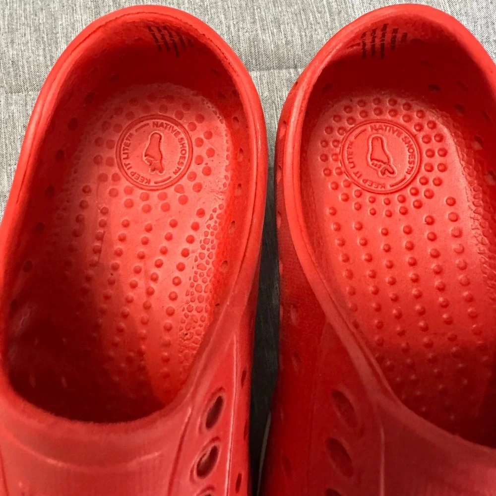 Native Jefferson Disney Minnie Mouse Red Slip On Shoes Toddler Kids Sneaker C9